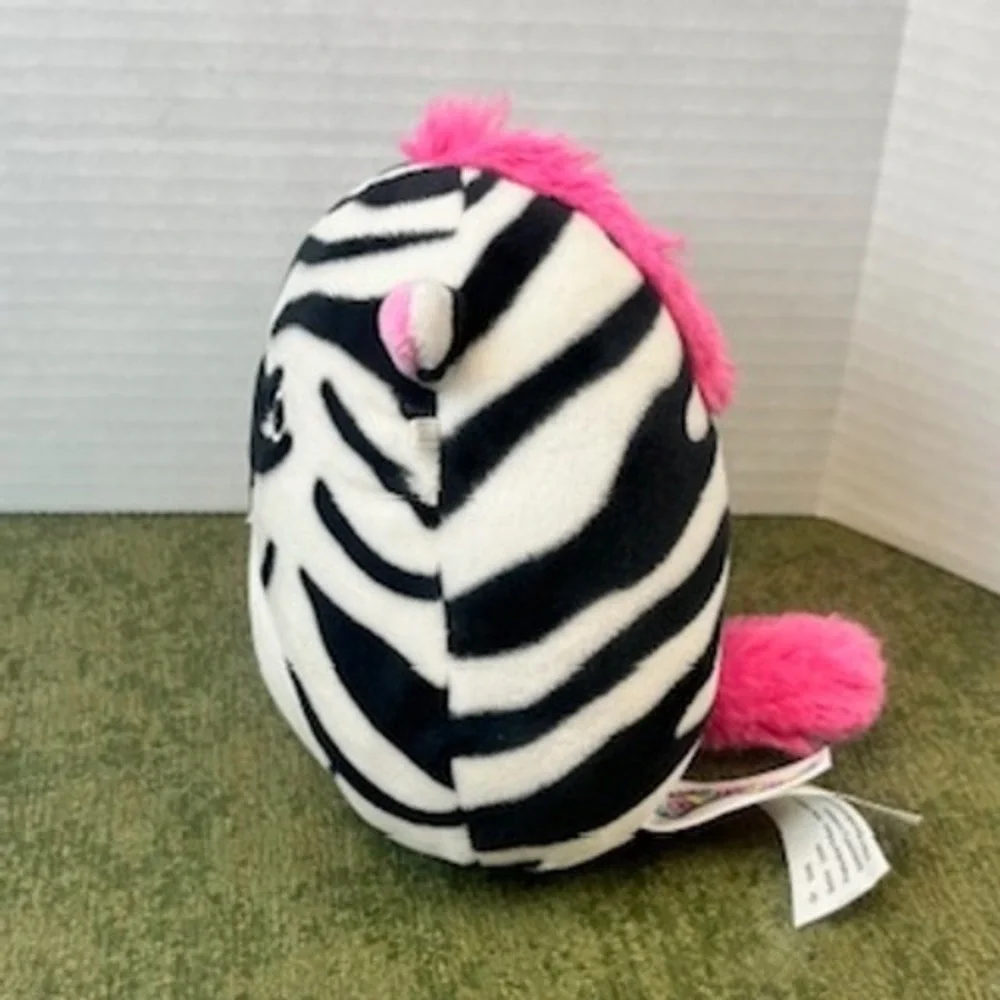 Squishmallows Zebra Plush Black White Pink Tracy 8 Inch‎ Stuffed Animal Toy